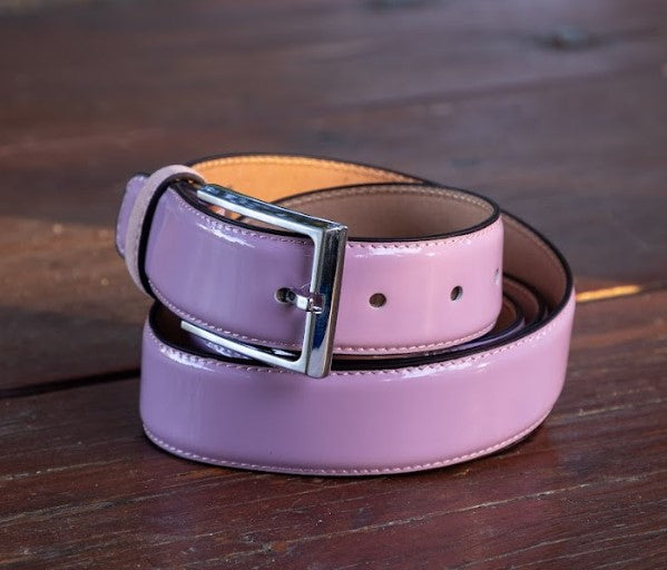 Patent Leather Belt Lavender/Pink