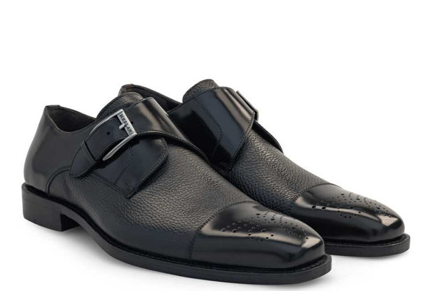 Mezlan Phoenix Monkstrap Shoe Black
