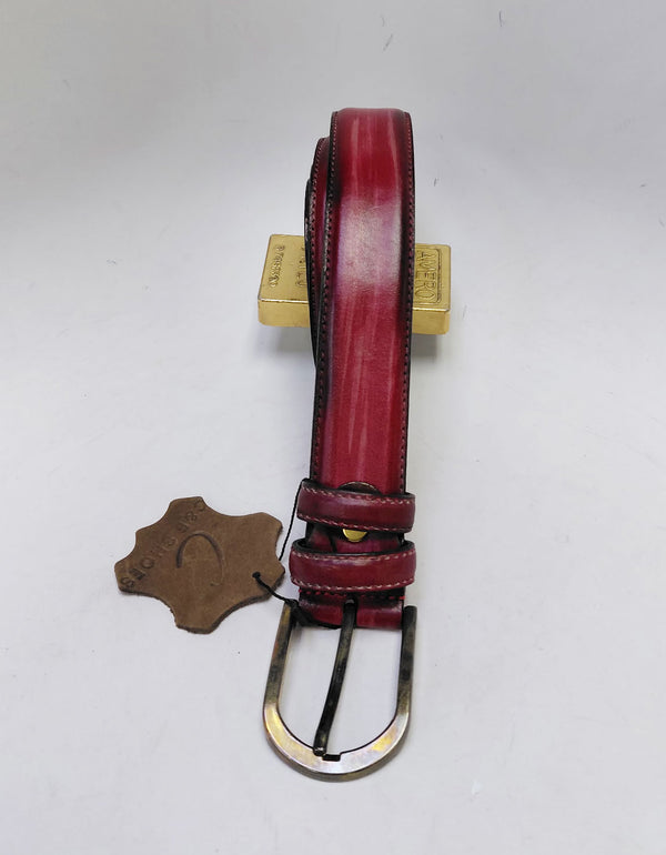 Style: C Collection Pomegranete Leather Belt