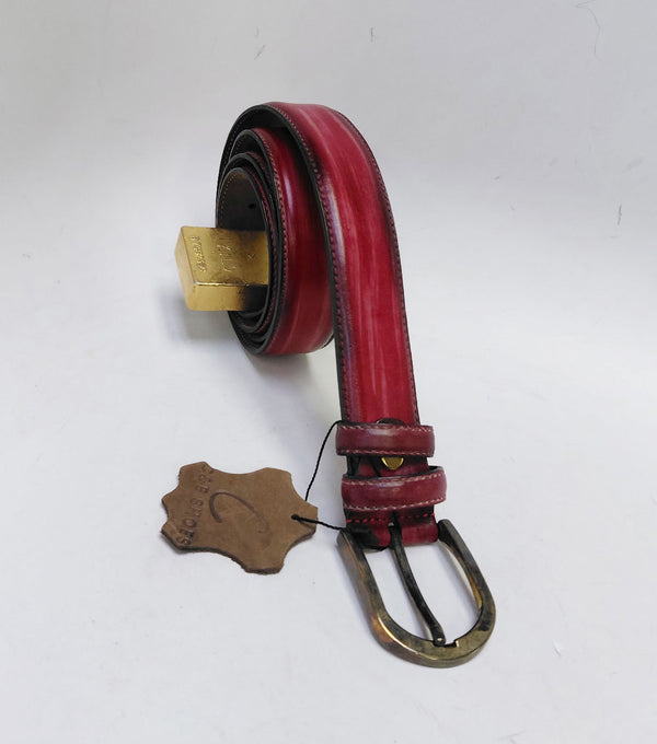 Style: C Collection Pomegranete Leather Belt