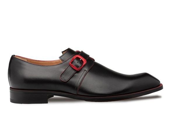 Mezlan "Profumo" Monkstrap Black/Red