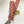 Style: C Collection Straw Printed Leather Belt Red