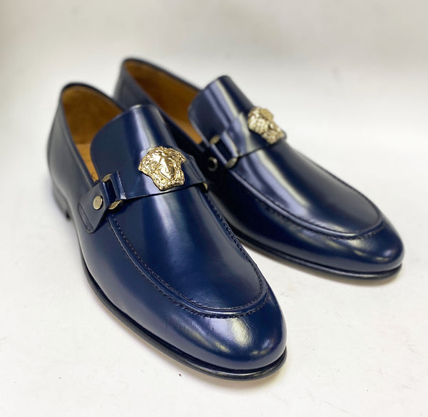 Style: C Collection Leather Belt Navy