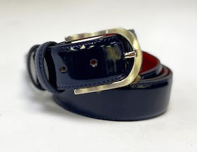 Style: C Collection Patent Leather Belt Navy