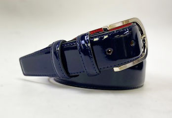 Style: C Collection Patent Leather Belt Navy