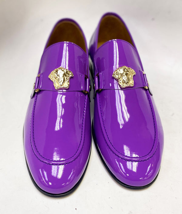 Style: C Collection Patent Leather Belt Purple