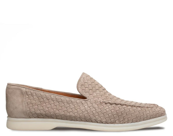 Mezlan Sanlucar Woven Suede Moccasin - Taupe