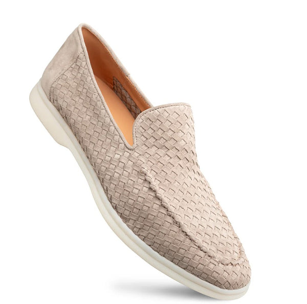 Mezlan Sanlucar Woven Suede Moccasin - Taupe