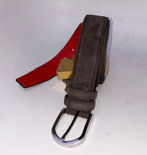 Style: C Collection Suede Belt Brown