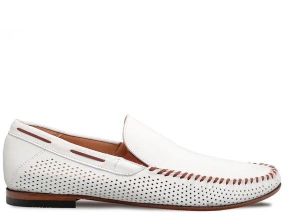 Mezlan Tossa Nubuck Moccasin - Bone
