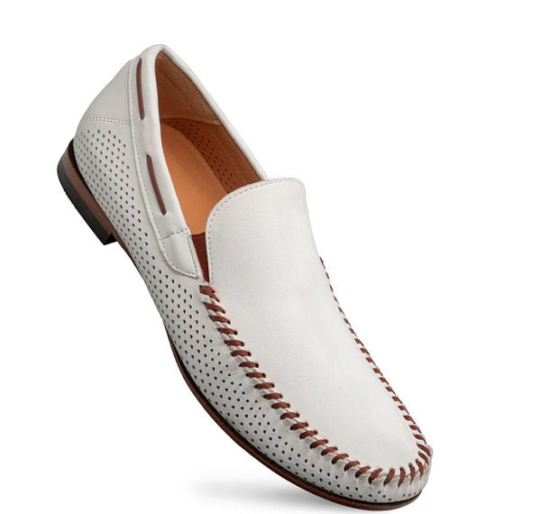 Mezlan Tossa Nubuck Moccasin - Bone