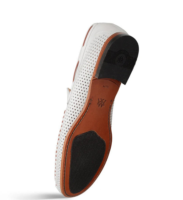 Mezlan Tossa Nubuck Moccasin - Bone