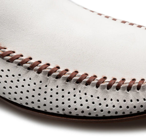 Mezlan Tossa Nubuck Moccasin - Bone