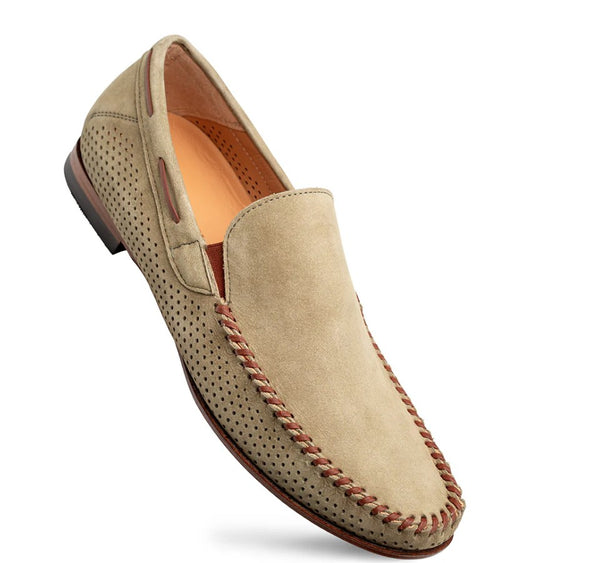 Mezlan Tossa Nubuck Moccasin - Khaki