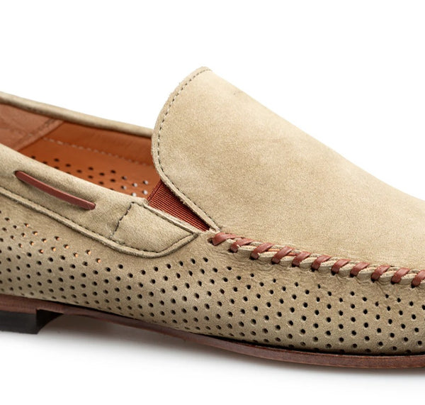 Mezlan Tossa Nubuck Moccasin - Khaki