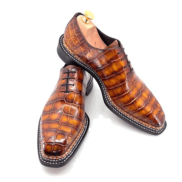 Maurice Presidente Custom Made Alligator Oxford - Cognac
