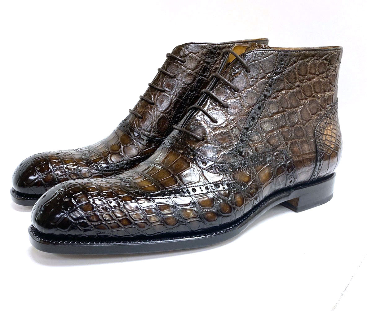 Caractère Éclair Alligator Leather Boot