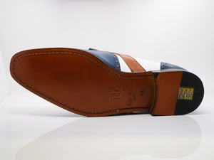 Burnished Calfskin Slip-On Shoe Tri Colored