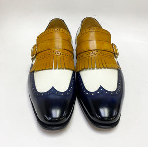 Burnished Calfskin Slip-On Shoe Tri Colored
