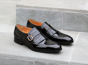Shiny Calfskin Slip-On Shoe Black