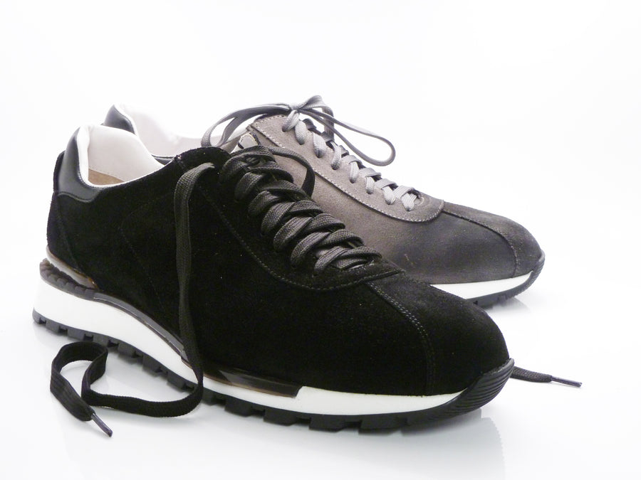 Ugo Vasare by Maurice Brushed Suede Lace-Up Sneaker Black