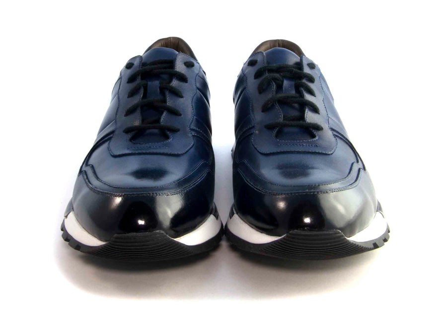 Ugo Vasare by Maurice Calfskin Lace-Up Sneaker Navy