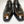 Shiny Calfskin Lace-Up Oxford Black/Caramel