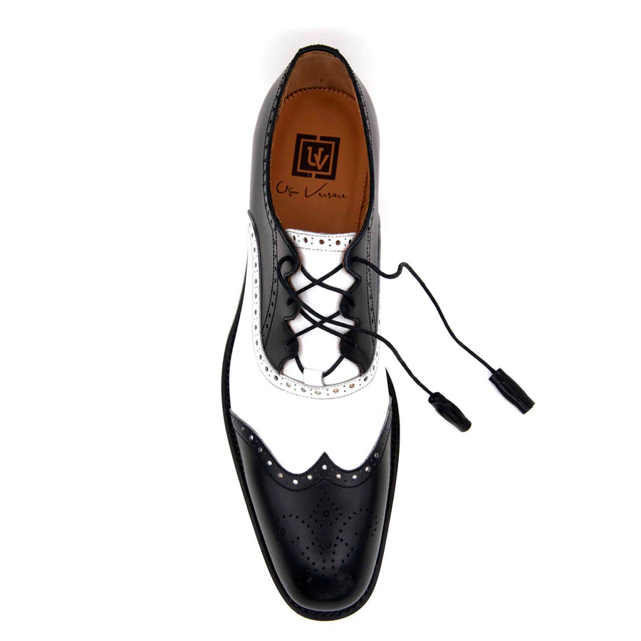 Black and white two online tone shoes