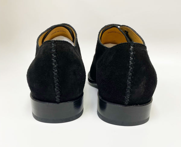 "Derrick" Suede Lace-Up Oxford Black