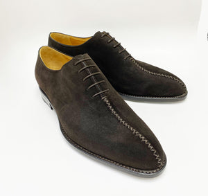 "Derrick" Suede Lace-Up Oxford Brown