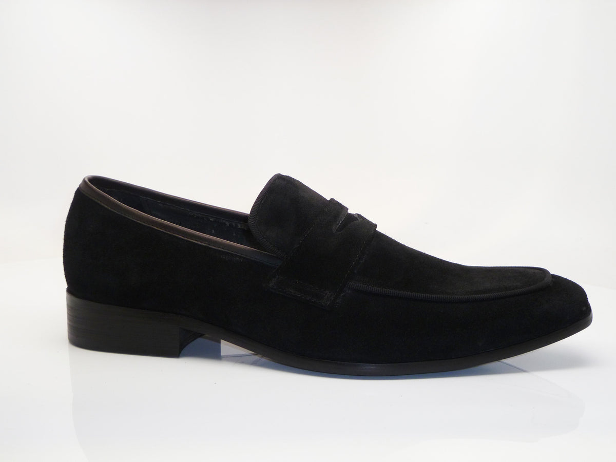 Suede Penny Loafer Black – C&E Fashions