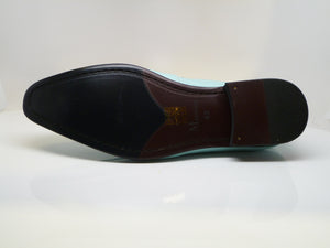 Shiny Calfskin Penny Loafer Turquoise