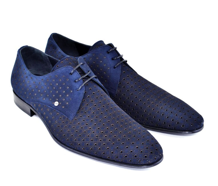Corrente Suede Lace-Up Oxford Navy