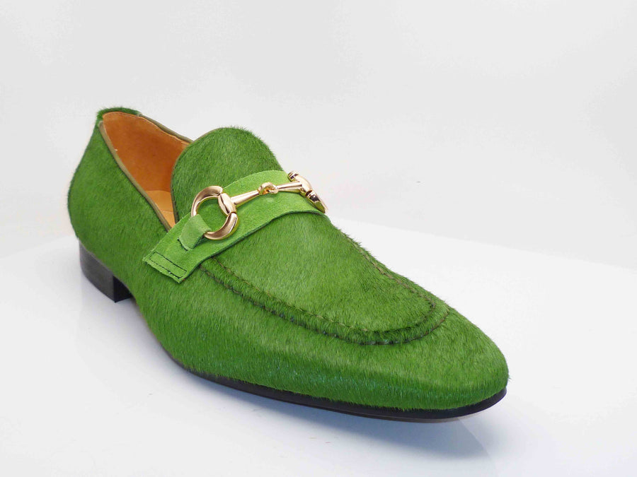 Carrucci by Maurice Pony Hair Loafer Green