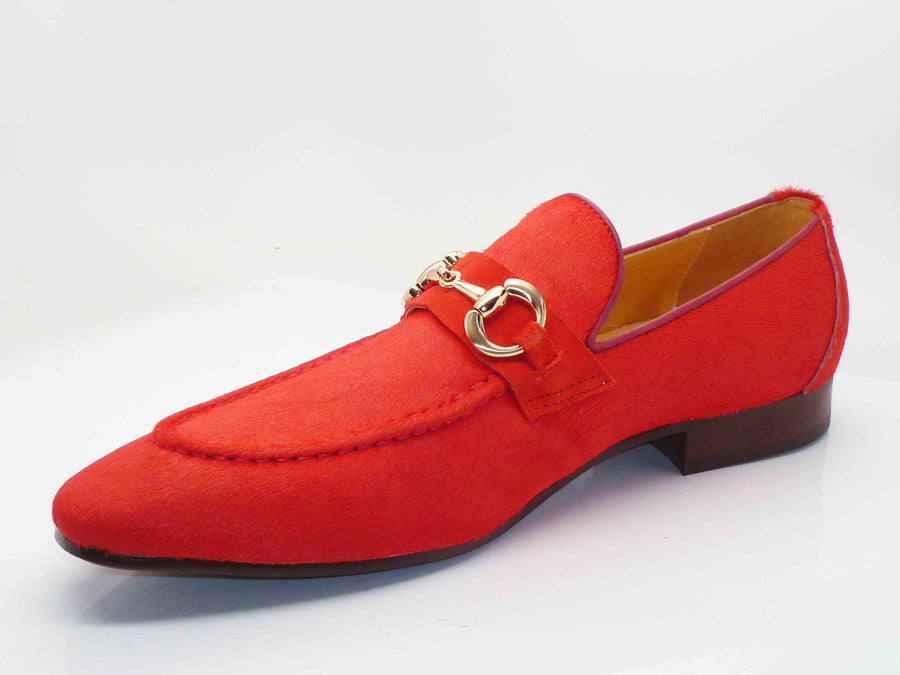 Carrucci by Maurice Pony Hair Loafer Red