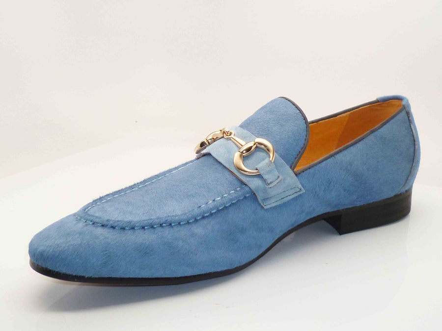 Carrucci by Maurice Pony Hair Loafer Sky/Blue  Blue dress shoes, Light blue  dress shoes, Stylish shoes for men