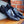 Corrente Crocodile Printed Calfskin Belt Navy