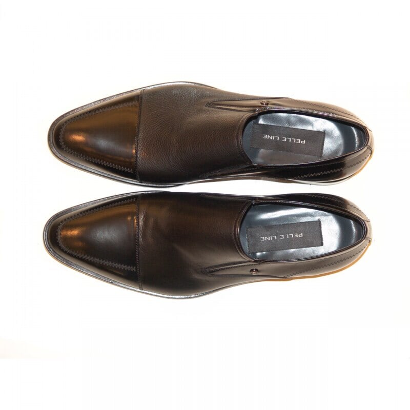 Corrente Calfskin & Deerskin Slip-On Shoe Black
