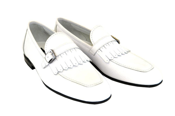 Corrente Deerskin Belt White