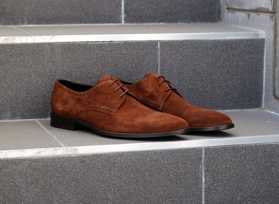Corrente Suede Lace-Up Oxford Brown