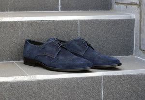 Corrente Suede Lace-Up Oxford Navy