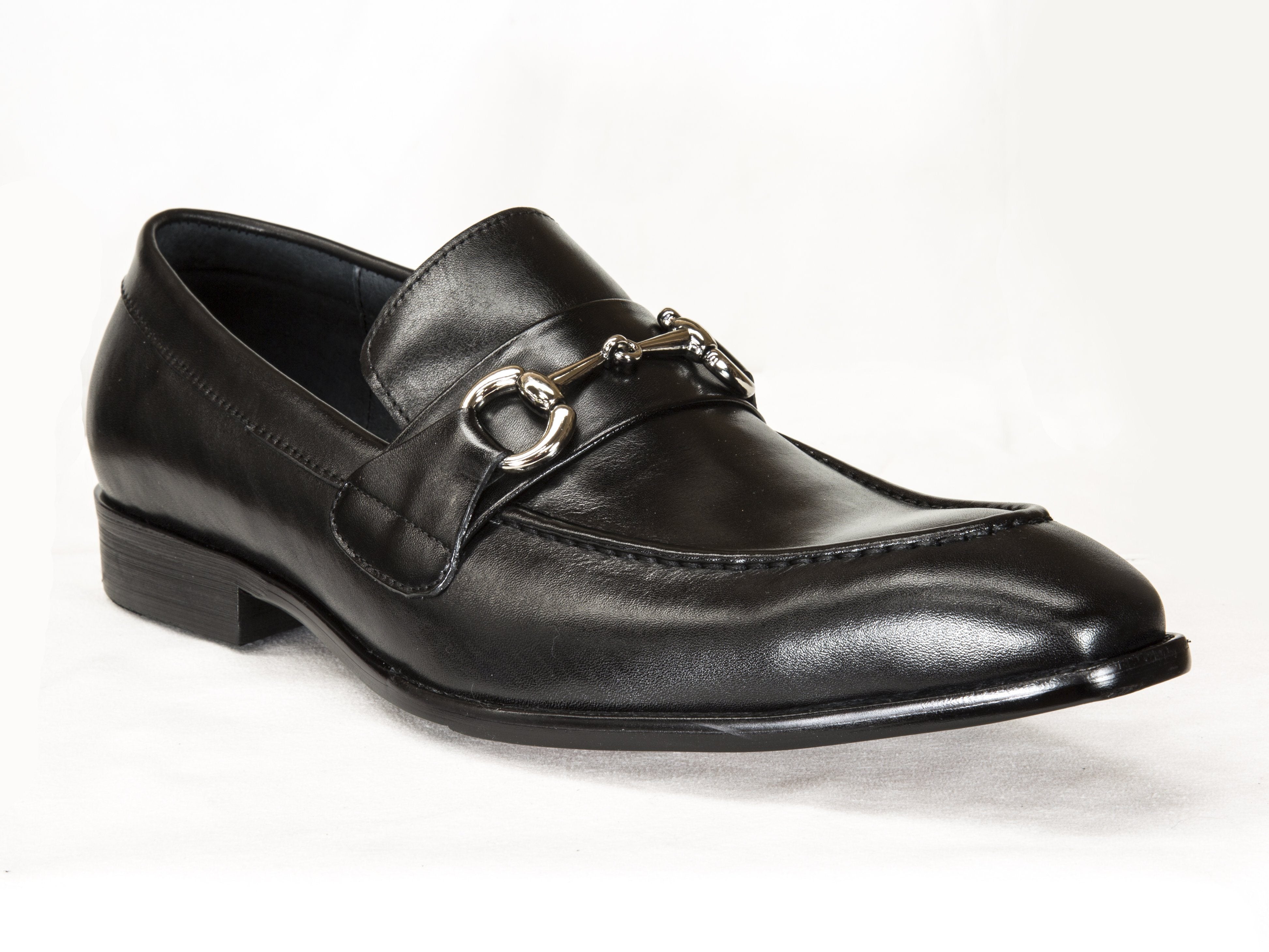 Burnished Calfskin Slip-On Loafer Black – C&E Fashions