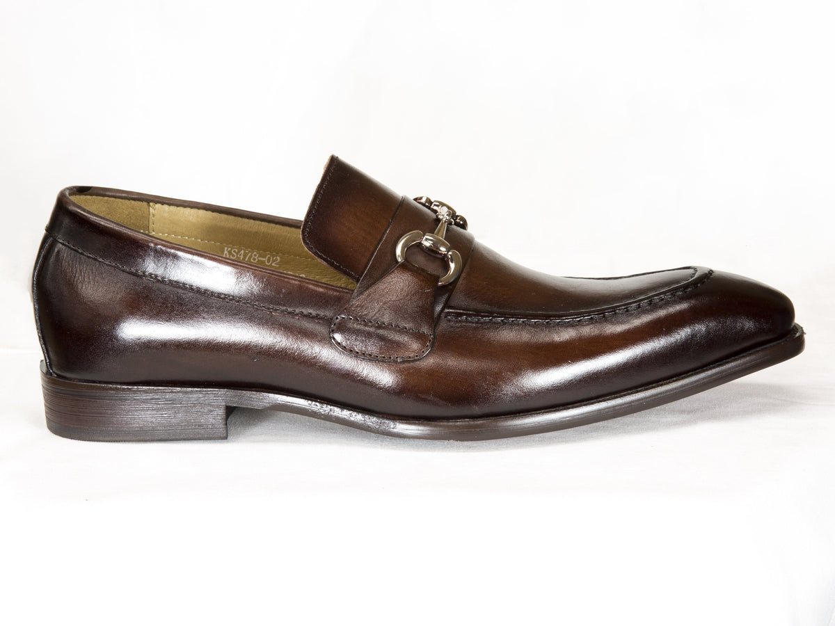 Burnished Calfskin Slip-On Loafer Brown – C&E Fashions