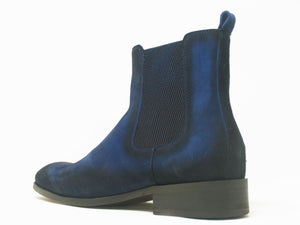 Suede Slip-On Boot Blue