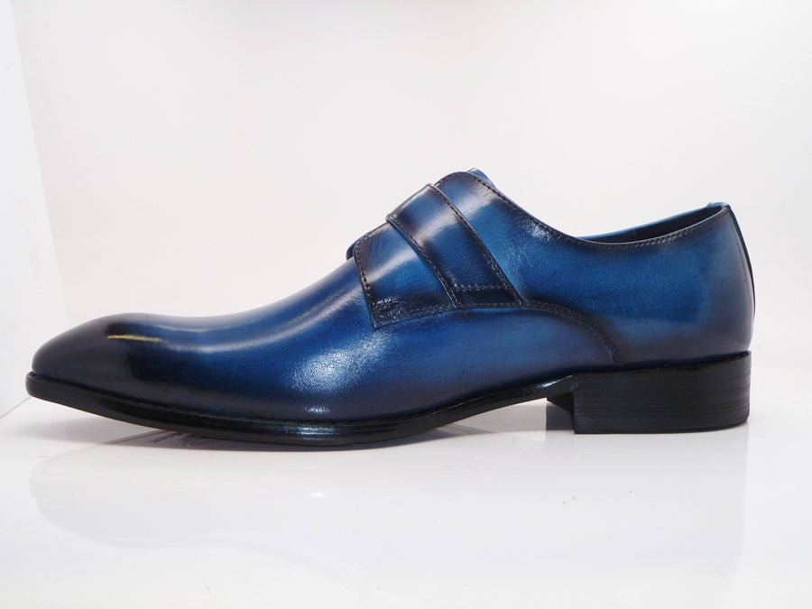 Calfskin Monkstrap Blue – C&E Fashions