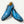 Burnished Calfskin Lace-Up Oxford Ocean Blue