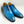 Burnished Calfskin Lace-Up Oxford Ocean Blue