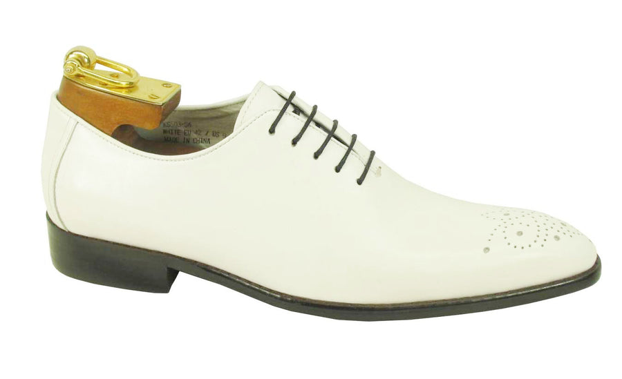 Calfskin Lace-Up Oxford White