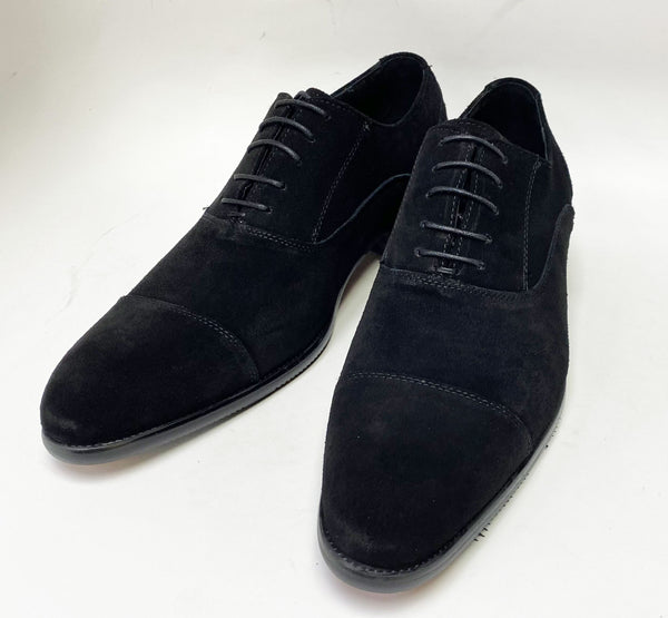 Suede Lace-Up Oxford Black
