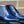 Burnished Calfskin Belt Navy